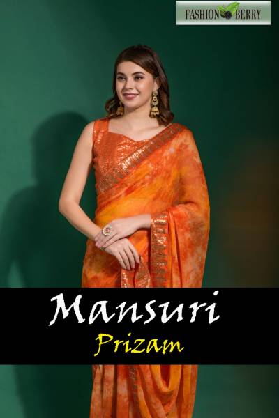 MANSURI PRIZAM BY FASHION BERRY BEAUTIFUL PRINT SAREES WHOLESALER IN INDIA